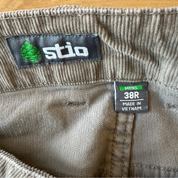 STIO MENS RIVET CORD PANTS 38R ORGANIC STRETCH COTTON STRAIGHT LEG CLASSIC FIT - Picture 10 of 11